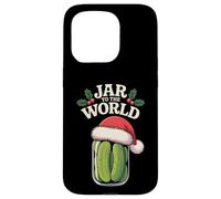 Jar to The World Holly Holiday Pun Funny Christmas Pickle Coque pour iPhone 15 Pro