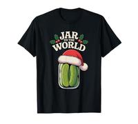 Jar to The World Holly Holiday Pun Funny Christmas Pickle T-Shirt