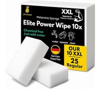 jaramari® Lot de 10 éponges magiques XXL Magic Eraser Sponge, éponge magique mélamine, éponges de nettoyage puissantes - Nettoie la maison, les cuisines, les salles de bains, les murs, les chaussures