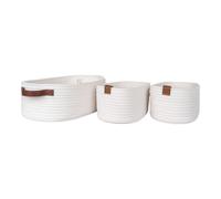 Jarana panier lot de 3 blanc.