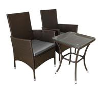 Jardí Set Bistro Rotin Marron Marron