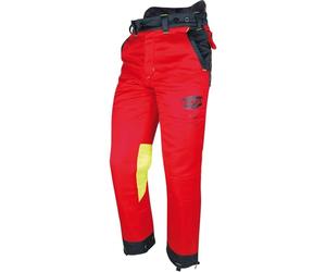 Jardiaffaires Pantalon Professionnel adapté aux bûcherons Solidur Authentic Rouge L