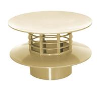 jardiboutique - ø 100 mm chapeau de ventillation, couleur sable.