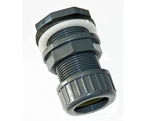 jardiboutique - 20 mm Traversée de paroi pvc + écrou de serrage pour tuyau ø 20 mm