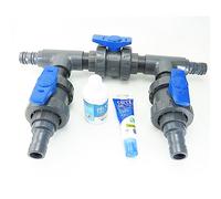 jardiboutique - Kit by Pass en ø 38 mm - Colle et décapant en Plus pour Piscine.