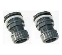 jardiboutique - lot 2 Traversées de paroi PVC 32 mm + écrou de Serrage