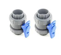 jardiboutique - Lot de 2 vannes, ø 63 mm, vanne PVC pour Piscine - Gamme Version 2020