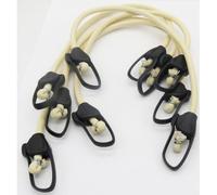 jardiboutique - Lot de 5 tendeurs sandows Beige 60 cm - Embouts Plastiques