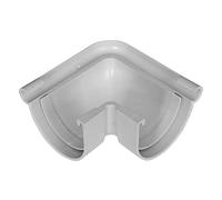 Jardibric - Angle Gouttière 90° Ø16 Gris pour Descente Ø50 - Coude Gouttière PVC - Raccord Eau Pluviale