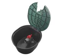 Jardibric - Bouche Arrosage Jardin avec Vanne Boisseau Sphérique Zinc - Ø21 cm H13 cm - Prise Eau Extérieure Polypropylène