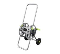 Jardibric - Chariot Dévidoir d'Arrosage sans Tuyau - Capacité de 45 m pour Tuyau Ø 15 mm - Facile à Manœuvrer grâce à Ses Roues et Manivelle pour Un Enroulage Pratique