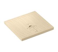 Jardibric - Couvercle Regard 20x20 cm avec Poignée - 18,5x18,5 cm - Polypropylène Renforcé - Eaux Pluviales