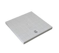 Jardibric - Couvercle Regard 30x30 cm Prédécoupé - 28x28 cm - Polypropylène Renforcé - Eaux Pluviales