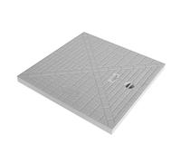 Jardibric - Couvercle de Regard en Polypropylène Renforcé pour Collecteur d'Eaux Pluviales - Dimensions 38 x 38 cm, Adapté aux Regards de 40 x 40 cm - Solution Robuste et Pratique