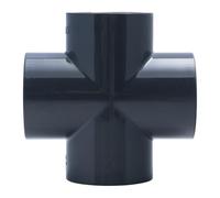 Jardibric - Raccord Pression PVC Croix Ø50 mm - Connexion Fiable et Durable pour Vos Tuyaux et Systèmes d'Arrosage.