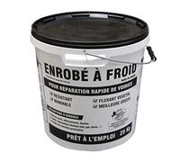 Jardibric - Enrobé à Froid 25 kg pour Rebouchage de Nids de Poule - Noir, Sans Odeur, Conforme à la Norme NF P 98-139. Facilitez la Réparation de vos Surfaces avec ce Produit de Qualité