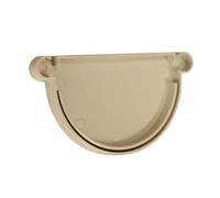 Jardibric - Fond de Gouttière Universel (Ø25) - Pour Gouttière Ø80 - Accessoire Polyvalent pour une Évacuation Efficace des Eaux Pluviales dans Votre Système de Gouttière (Sable)