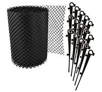 Jardibric - Grillage de Protection pour Gouttière en Polypropylène 6m x 0,16m - Inclus 8 Clips de Fixation - Protégez Vos Gouttières des Feuilles et Branches pour Un Écoulement Optimal