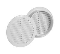 Jardibric - Grille de Ventilation Ronde à Encastrer Ø 120 mm - Blanche - Usage Intérieur - Avec Moustiquaire - Passage d’Air 32 cm³