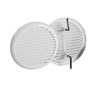 Jardibric - Grille de Ventilation Universelle Ronde à Encastrer Ø 140 mm avec Moustiquaire - Compatible Ø 63 à 125 mm - Couleur Blanche - Passage d’Air 47 cm³