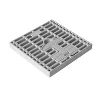 Jardibric - Grille de Regard d'Évacuation des Eaux Pluviales en Polypropylène Renforcé Gris - Dimension Nette 18.5 x 18.5 cm - pour Regard de Dimensions 20 x 20 cm