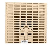 Grille de regard d'évacuation des eaux pluviales - 28x28 cm - Pour regard 30x30 cm - Sable - Polypropylène renforcé