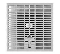 Jardibric - Grille Regard 40x40 cm Polypropylène Gris - Grille Évacuation Eaux Pluviales 38,5x38,5 cm