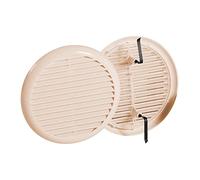 Jardibric - Grille Ventilation Ronde Ø140 mm avec Moustiquaire - Compatible Ø63 à 125 mm - Couleur Sable