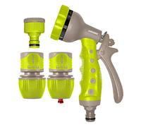Jardibric - Kit Pistolet d’Arrosage 7 Jets avec Raccords Rapides et Nez de Robinet
