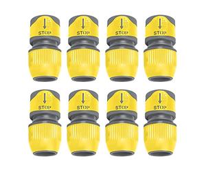 Jardibric - Lots de 8 Raccord D'arrosage (Raccord Rapide Bi-Matière Stop 19 mm)