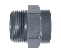 Jardibric - Mamelon PVC M/F - Raccords PVC à Visser - PN10 - Raccordements Arrosage Enterré (M 40x49 - F 26x34)