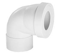 Jardibric - Pipe WC Coudée Courte Ø100 - Raccord WC Évacuation Ø85-105 - Sortie Toilette Compacte