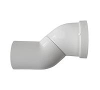 Jardibric - Pipe WC Orientable à 45° Ø100 - Emboîture Ø50/100 - Raccord d’Évacuation WC pour Installation Précise