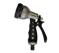 Jardibric - Pistolet Arrosage Métal 7 Jets - Buse Multi-Jets Réglable - Poignée Ergonomique Gainée