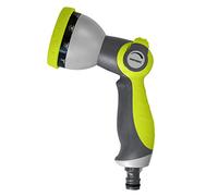 Pistolet d'arrosage Jardibric en plastique gainé 10 jets avec gâchette 3 en 1 Gamme Ergonomique