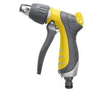 Jardibric - Pistolet d’Arrosage Tri-Matière - Buse en Laiton - Débit Réglable - Poignée Antidérapante - Filtre à Eau