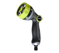 Jardibric - Pistolet d'arrosage métal gainé 3 en 1 Brossé 7 Jets GAMME PREMIUM