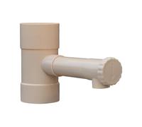 Jardibric - Raccord Récupérateur Eau Pluie Ø80 mm Sable - Sortie Ø35 mm - Collecteur Descente Gouttière PVC