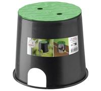 Jardibric - Regard de Visite Circulaire 285 x 250 mm en Polypropène pour 1 à 2 Électrovannes - Accès et Maintenance Faciles de Votre Système d'Arrosage avec ce Regard Robuste