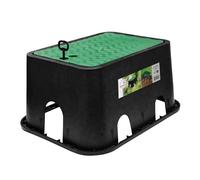 Jardibric - Regard de Visite Rectangulaire 420 x 320 x 200 mm en Polypropène pour 1 à 2 Électrovannes - Simplifiez l'Accès et la Maintenance de votre Système d'Arrosage avec ce Regard Robuste