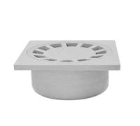 Jardibric - Siphon de Cour 150x150 mm Gris - Siphon Extérieur Polypropylène - Évacuation Eaux Pluviales