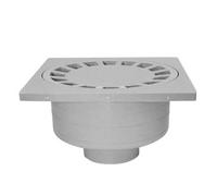 Jardibric - Siphon de Cour 200x200 mm Gris - Regard Évacuation Eau Extérieure Polypropylène