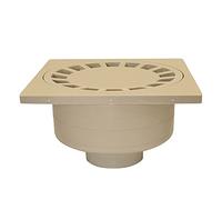 Jardibric - Siphon de Cour 300x300 mm Sable - Regard Évacuation Eau Extérieure Polypropylène