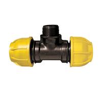 Jardibric - Té Compression Ø25 mm M20x27 PN10 - Té Fileté PE - Raccord Tuyau Polyéthylène Irrigation