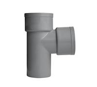 Jardibric - Té Pied de Biche 87°30 Ø80 PVC - Raccord Évacuation Eau Usée