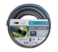 Jardibric - Tuyau d'Arrosage 3 Couches ø15mm 50m Guipé Tricoté SMART - Résistant jusqu'à 20 bar, de -10°C à 50°C - Anti-UV, Anti-Algues, Flexible, Adapté à Toutes les Saisons