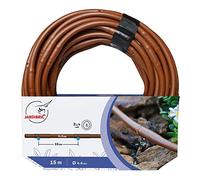 Jardibric - Tuyau Goutteurs Intégrés Pré-Percé Ø4x6mm - 15m, Débit de 2L/h à 1 Bar, Espacement de 15cm pour un Arrosage Précis et Efficace