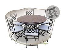 Jardiline Housse de protection Cover One pour table ronde + 6 chaises Ø 160 cm Multicolore