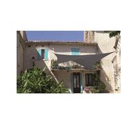 JARDILINE-Voile d'ombrage carré extensible gris 3,6 m
