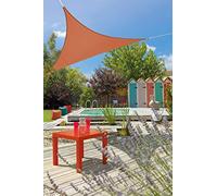 JARDILINE Voile d'ombrage Extensible Triangulaire 3.60m Polyester + élasthane (Camel)